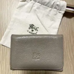 【美品】 IL BISONTE（イルビゾンテ） 名刺入れ グレー