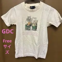 GDC HUSBAND イラスト 半袖Tシャツ フリーサイズ　ちびT パロT M