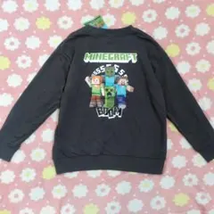 【新品・タグ付き】マインクラフト 長袖トレーナー グレー 150 裏毛 秋冬