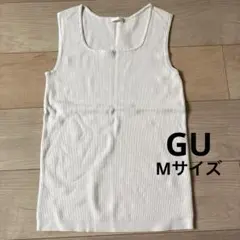 GU リブスクエアネックニットタンクトップ Mサイズのサムネイル