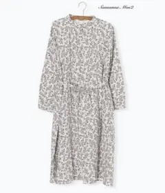 SamansaMos2新品タグ付き 小花柄ワンピース ラベンダー