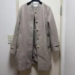グローバルワーク ノーカラーコート ベージュ ゴールドボタンのサムネイル