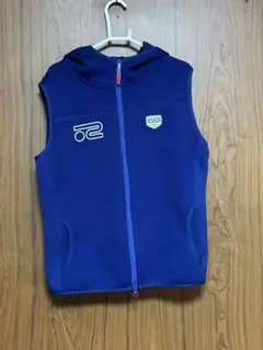 ロサーセン フード付きベスト Lサイズ ブルー