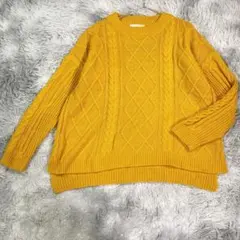 HEART MARKET【M】ニット　セーター　イエロー　春秋　レディース