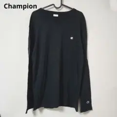 Champion ブラック 長袖カットソー