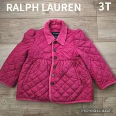 RALPH LAUREN ピンク キルティングコート 3T