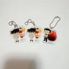 名探偵コナン　コナンカフェ　アクリルキーホルダー　工藤新一　毛利小五郎