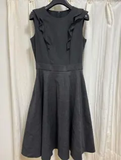 定価8万 Rene 2024 フロントフリル パールボタン ジャガードワンピース