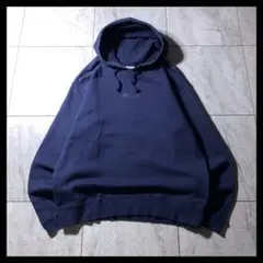 00s PIKO プルオーバー 短丈 パーカー ネイビー 刺繍ロゴ 平成 y2k