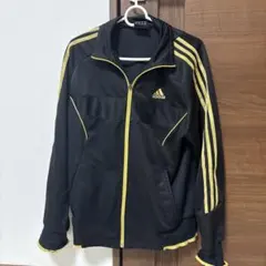 adidas CLIMALITE ブラック/ゴールド ジャージ M