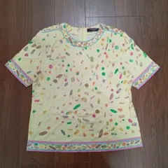 レオナール LEONARD 花柄 太陽 トリム 半袖カットソー Tシャツ - メルカリ