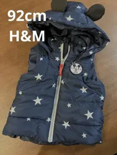 美品　H&M ミッキー　ダウンベスト　90cm