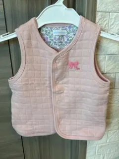 ピンク ベビーベスト FREE (70-80)
