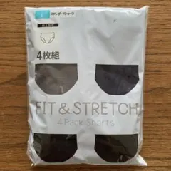 しまむら　スタンダードショーツ　FIT&STRETCH 4枚組　サイズＬのサムネイル