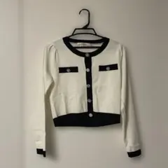 tocco closet luxe バイカラービジューボタンカーディガンのサムネイル