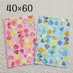 ランチョンマット 40×60 2枚セット　お花ちょうちょ柄　女の子用　給食用