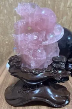 最高級 手彫り水晶龍彫 置物 龍神 如意宝珠 天然水晶 - メルカリ