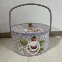 美品　トールペイント　薔薇ボックス　薔薇小物入れ
