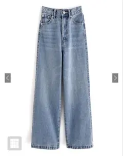 ハイウエストセミワイドデニムパンツ (fo1843)