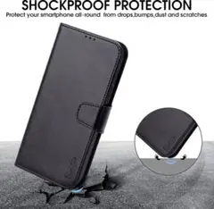 iPhone14 ProMax ケース 手帳 スマホ 保護 カバー ブラック 黒