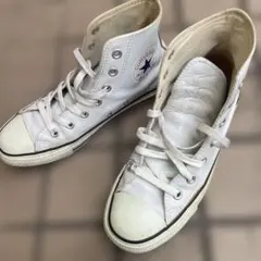 コンバート・ハイカット・レザー白スニーカーのサムネイル