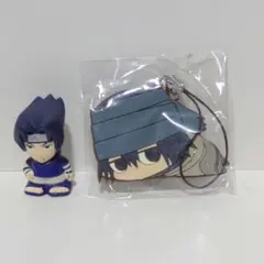 NARUTO うちはサスケ ミニフィギュア ラバーストラップ 2点セット