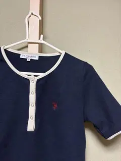 U.S. POLO ASSN. ワッフルTシャツ ネイビーのサムネイル