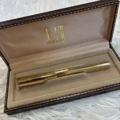☆dunhill 万年筆 ゴールドカラー 専用ケース付き - メルカリ