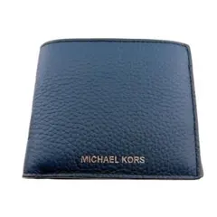 【MICHAEL KORS(マイケルコース) 二つ折り財布 ネイビー】