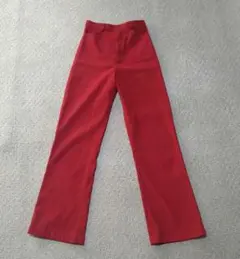 赤 フレアパンツ バックポケット付き　レディース　M