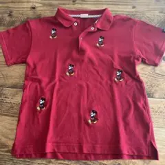 ミッキーマウス 赤 ポロシャツ 130cm