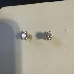 モアサナイト　ダイヤピアス　 S925 アレルギー対応　0.5ct×2両耳用