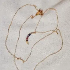 エテ K10YG レインボー ムーン ネックレス