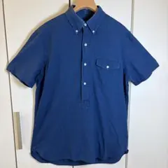 Ralph Lauren 半袖BDインディゴシャンブレープルオーバーシャツ XL