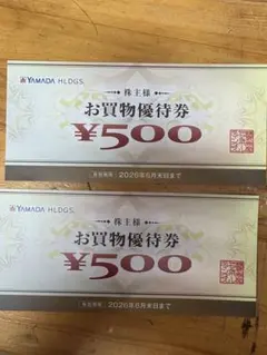 YAMADA HLDGS. お買物優待券 ¥500✖️６枚　ヤマダ電機