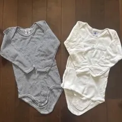 PETIT BATEAU 長袖ロンパース 2点セット
