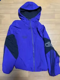 adidas 古着 ナイロンジャケット 紫