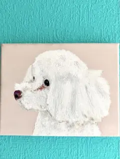 原画】トイプードル 手描き 絵画 一点物 犬の絵 インテリア - メルカリ