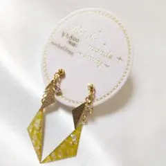 幾何学模様 ニッケルフリー イヤリング No.d192