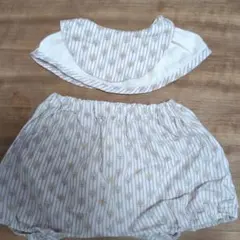 ディモア　リバティ日本製ストライプ柄花　スタイズボン