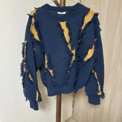 クラシカルエルフ　フリンジ配色オーバーニット（長袖）　　　　値下不可