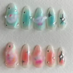 サンリオシナモロールとマイメロディーネイルチップ