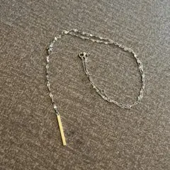 ネックレス Y字 サージカルステンレス バー シルバー ペタルチェーン