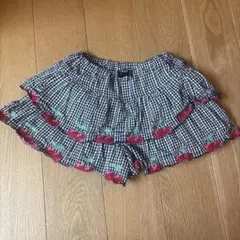 チェリー刺繍付きフリルスカート 100cm
