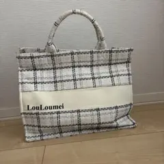 LouLoumei ツイード チェック柄 トートバッグのサムネイル