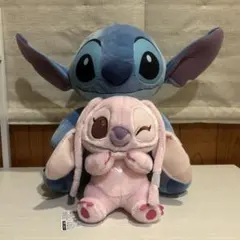 レア Disney 20周年記念 特大スティッチ スクランプ ぬいぐるみ お座り