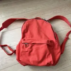 オレンジ シンプルリュック SAC
