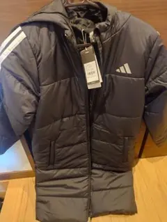 adidas JW2484 ブラック/ホワイト ダウンコート 140