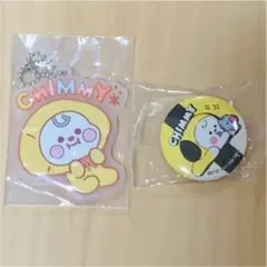 BT21 カプセルラバーマスコット　缶バッジ　CHIMMY