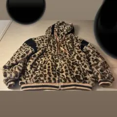 美品！！ラスボア⭐︎ヒョウ柄 フリース フード付きジャケット⭐︎フリーサイズ⭐︎